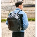 Polo Men's Black Backpack in Stylish School Notebook Leather