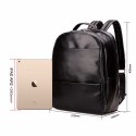 Polo Men's Black Backpack in Stylish School Notebook Leather