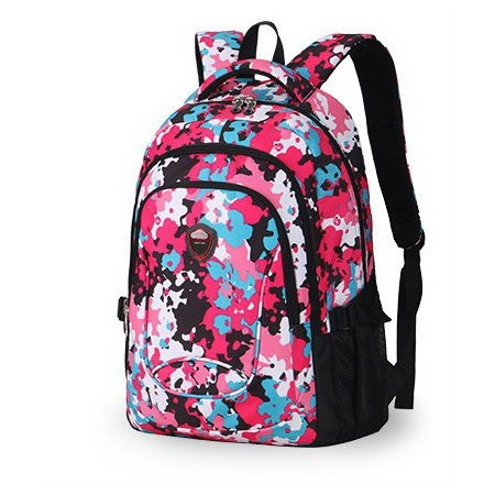 Women's School Backpack Colorful Floral Print