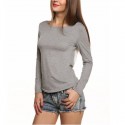 Blusa Estampa de Onça Feminino Manga Longa Casual