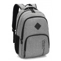 Slim School Backpack for Notebook and Casual Modern Brushed Books