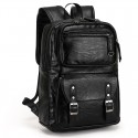 Men's Polo Bag in Elegant Black Large Leather