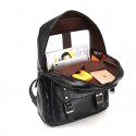 Men's Polo Bag in Elegant Black Large Leather