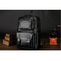 Bolsa Polo Masculina de Viagem em Couro Preto Elegante Grande