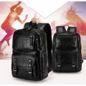 Bolsa Polo Masculina de Viagem em Couro Preto Elegante Grande