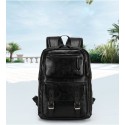 Bolsa Polo Masculina de Viagem em Couro Preto Elegante Grande