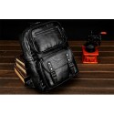 Bolsa Polo Masculina de Viagem em Couro Preto Elegante Grande