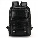 Bolsa Polo Masculina de Viagem em Couro Preto Elegante Grande