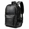 Men's College Backpack in Waterproof Black Leather