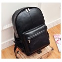 Men's College Backpack in Waterproof Black Leather