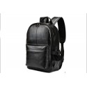 Men's College Backpack in Waterproof Black Leather