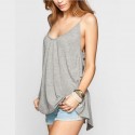 Basic blouse Gray Ladies Summer Fashion Casual Melitta Take