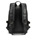 Men's College Backpack in Waterproof Black Leather