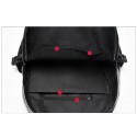 Men's College Backpack in Waterproof Black Leather