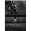 Men's Business Black Backpack Sophisticated Leather Slim USB Battery