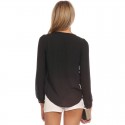 Women Chiffon Blouse Long Sleeve Work and Casual