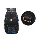 Men's Printed Backpack Men's USB Battery Charge