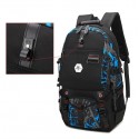 Men's Printed Backpack Men's USB Battery Charge