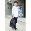 Mochila Masculina Estampada Masculina Bateria USB Charge Escolar