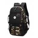 Men's Printed Backpack Men's USB Battery Charge