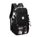 Mochila Masculina Estampada Masculina Bateria USB Charge Escolar