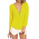 Women Chiffon Blouse Long Sleeve Work and Casual