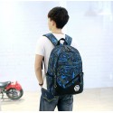 Mochila Unissex Estampada Bolsa de Escola Casual Confortavel