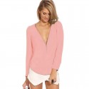 Women Chiffon Blouse Long Sleeve Work and Casual