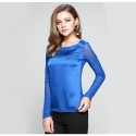 Blusa Elegante Feminina Manga Longa de Sede