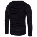 Men's Casual Hooded Sweater Fashion Winter Clean