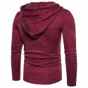 Men's Casual Hooded Sweater Fashion Winter Clean