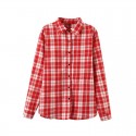 Shirt Women Chess Casual English Manga Red Long