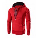 Men's Casual Sweatshirt Ziper Sport Hooded Kangaroo Pocket Ziper