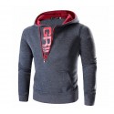 Men's Casual Sweatshirt Ziper Sport Hooded Kangaroo Pocket Ziper