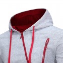 Casual Hooded Casual Zipper Hooded Sweatshirt Fashion Winter Transverse