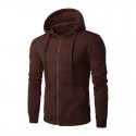 Casual Male Kangaroo Casual Pocket Hooded Sweater Ziper