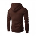 Casual Male Kangaroo Casual Pocket Hooded Sweater Ziper