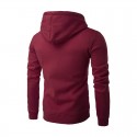 Casual Male Kangaroo Casual Pocket Hooded Sweater Ziper