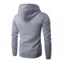 Casual Male Kangaroo Casual Pocket Hooded Sweater Ziper