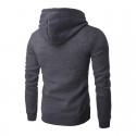 Casual Male Kangaroo Casual Pocket Hooded Sweater Ziper