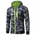 Men's Casual Camouflage Hooded Sweatshirt Ziper