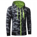 Men's Casual Camouflage Hooded Sweatshirt Ziper