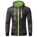 Men's Casual Camouflage Hooded Sweatshirt Ziper