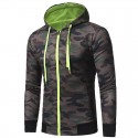 Men's Casual Camouflage Hooded Sweatshirt Ziper