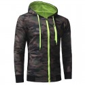 Men's Casual Camouflage Hooded Sweatshirt Ziper