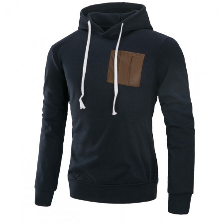 Casual Male Kangaroo Casual Pocket Hooded Sweater Ziper