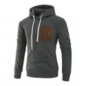 Casual Male Kangaroo Casual Pocket Hooded Sweater Ziper