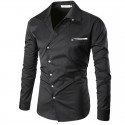 Camisa Social Masculina Elegante Manga longa Casual Trabalho