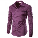 Camisa Social Masculina Elegante Manga longa Casual Trabalho