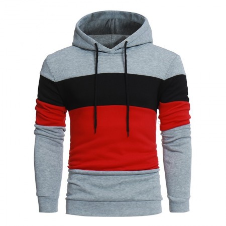 Moletom Masculino Retalhado Casual Moda inverno Com capuz